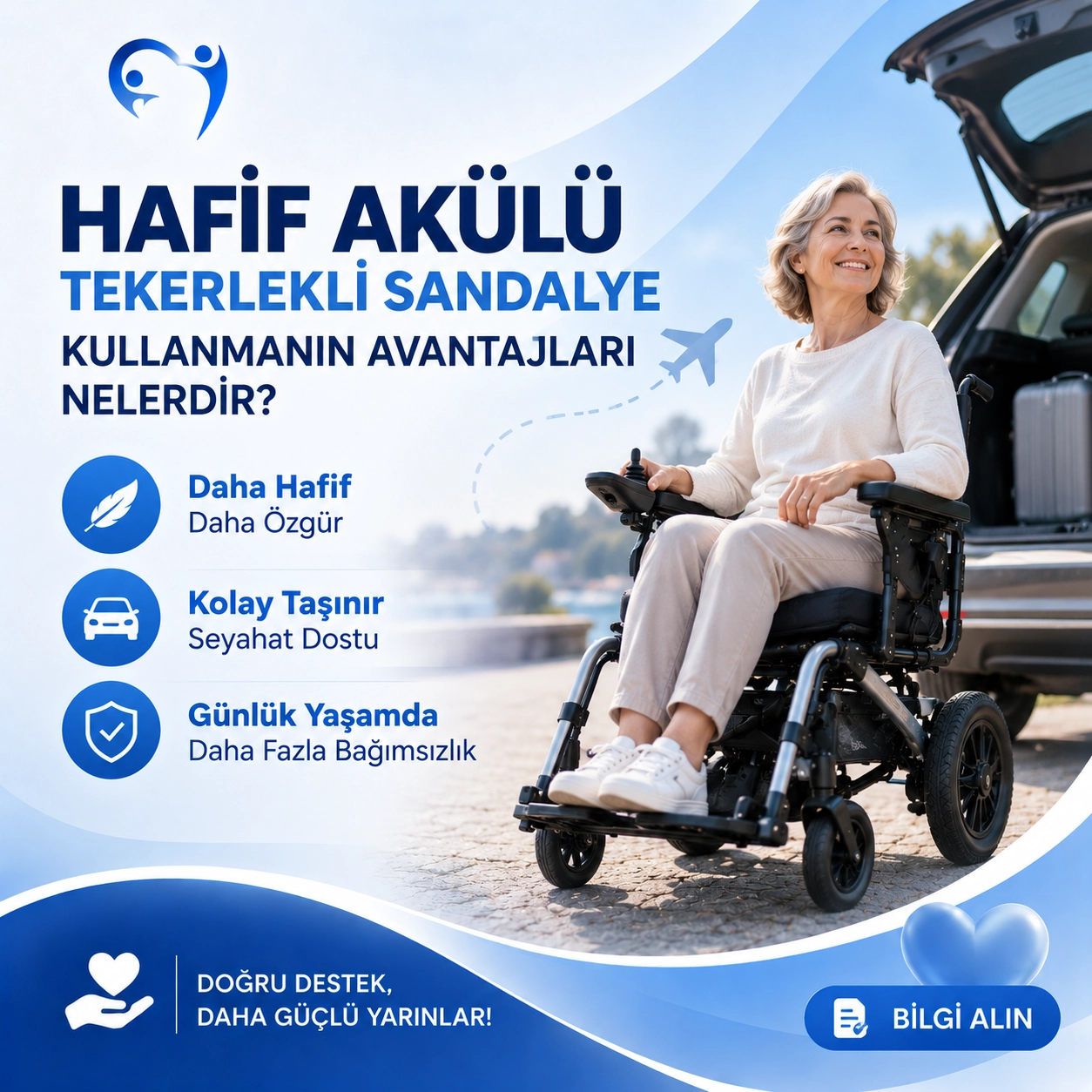 Hafif Akülü Tekerlekli Sandalye  Avantajları 