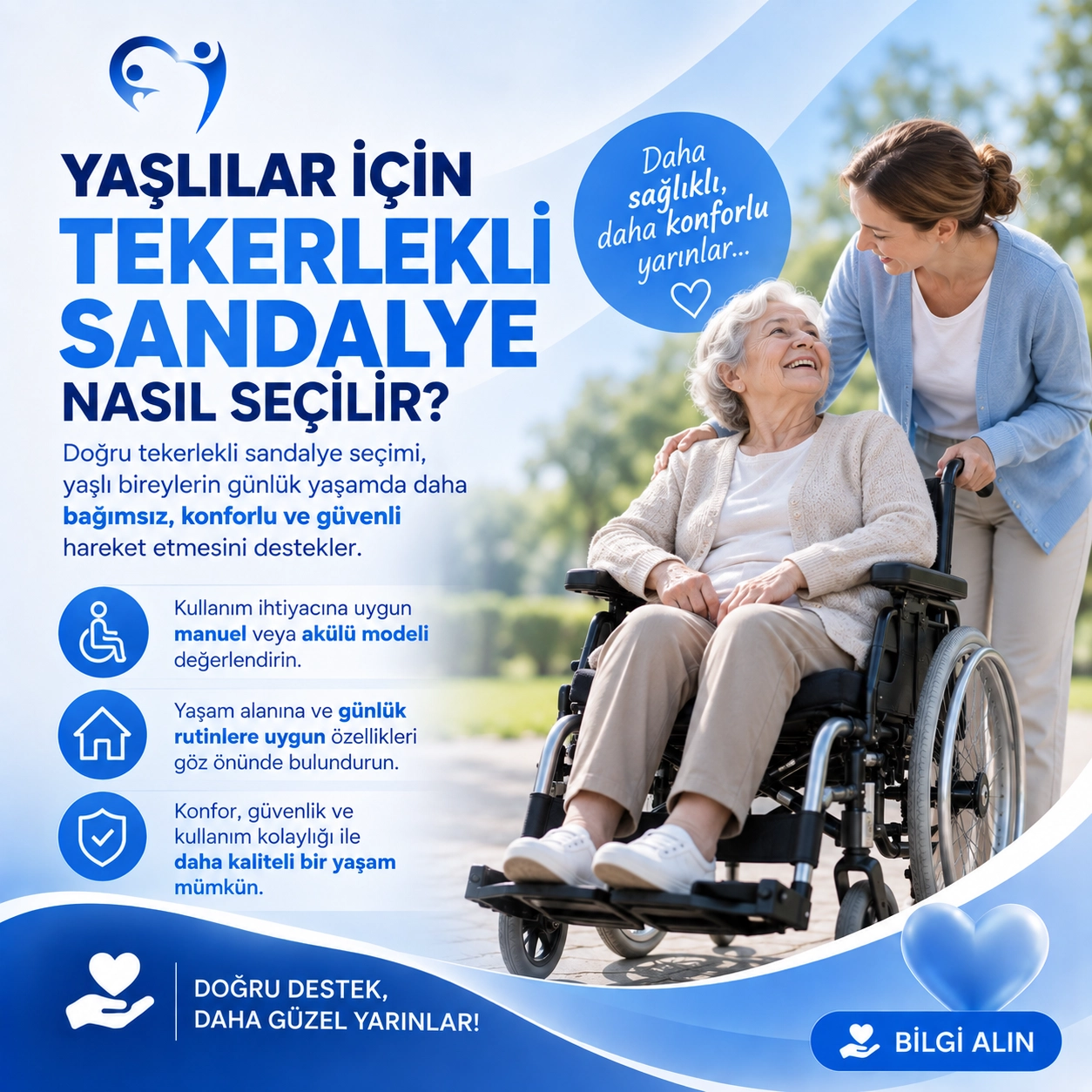 Yaşlılar İçin Tekerlekli Sandalye Nasıl Seçilir?