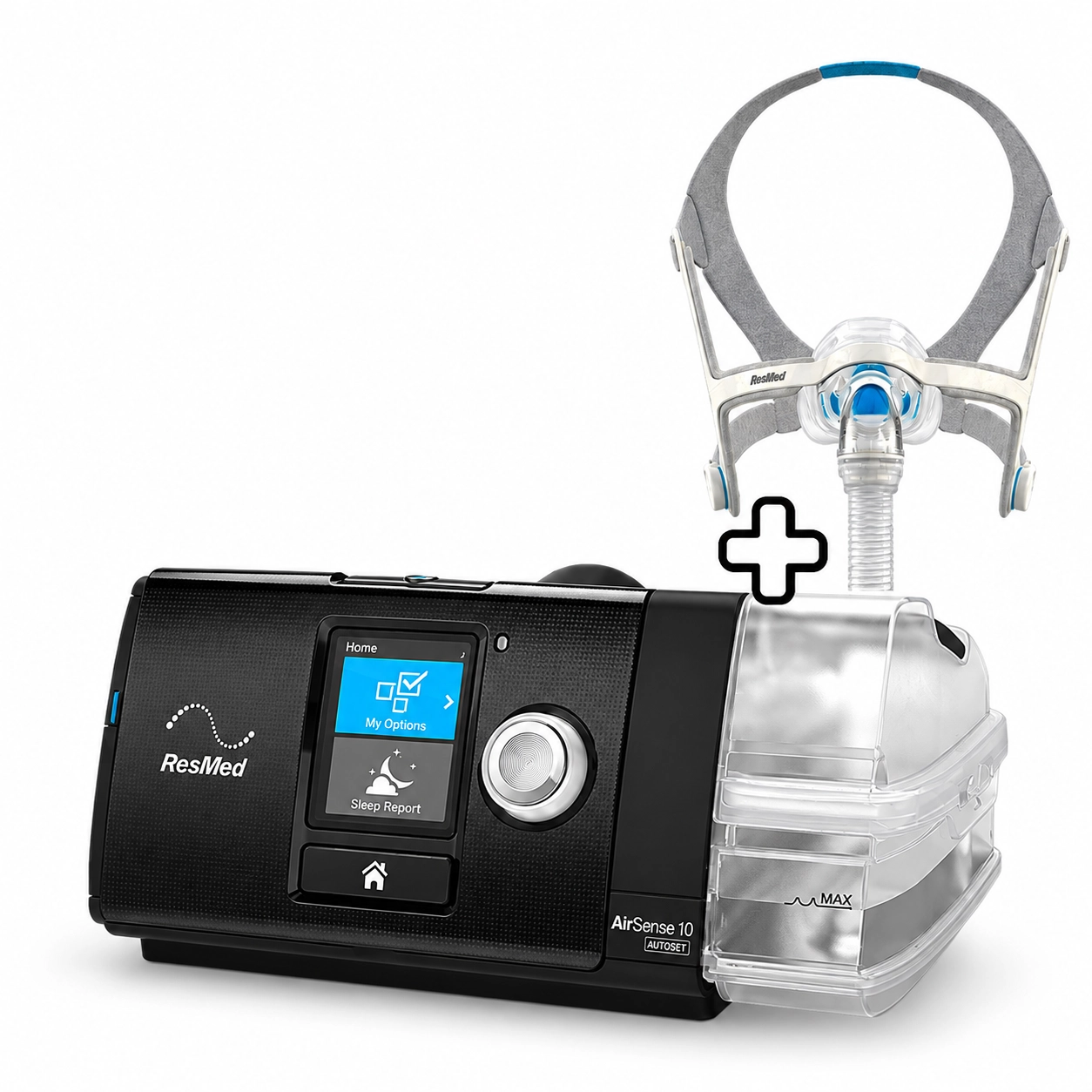 ResMed AirSense 10 Elite CPAP Cihazı + HumidAir Nemlendirici + N20 Maske