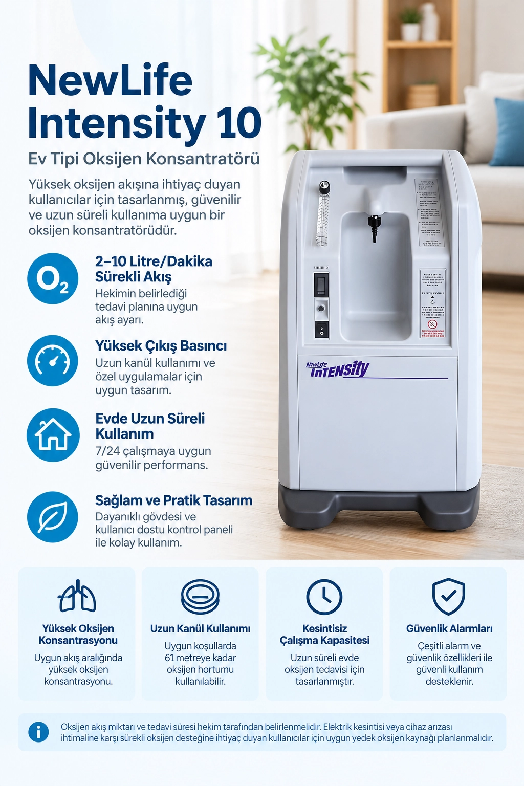 CAIRE NewLife Intensity 10 Litre Oksijen Konsantratörü