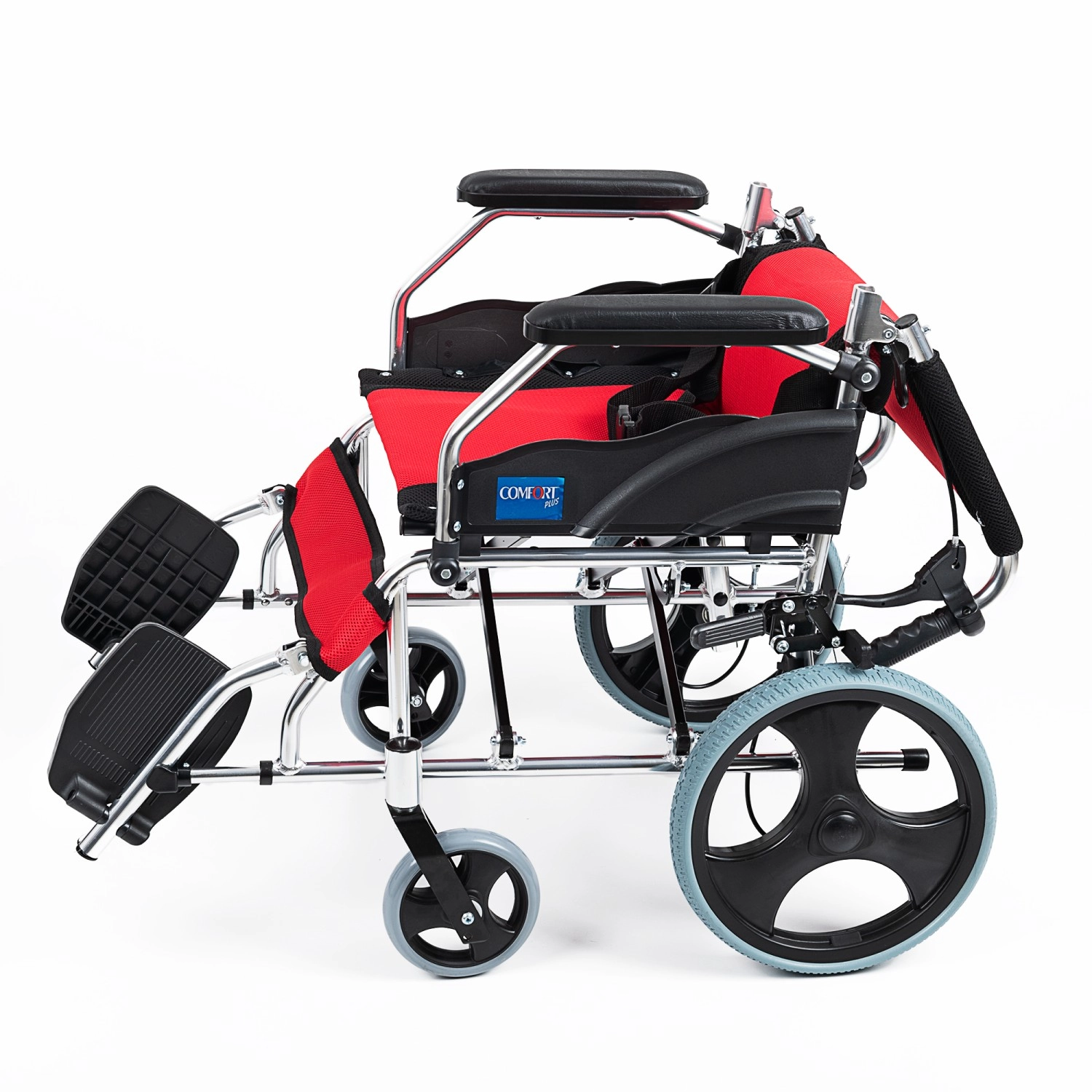 Comfort Plus KY863LABJ-A12 Kırmızı Alüminyum Tekerlekli Sandalye