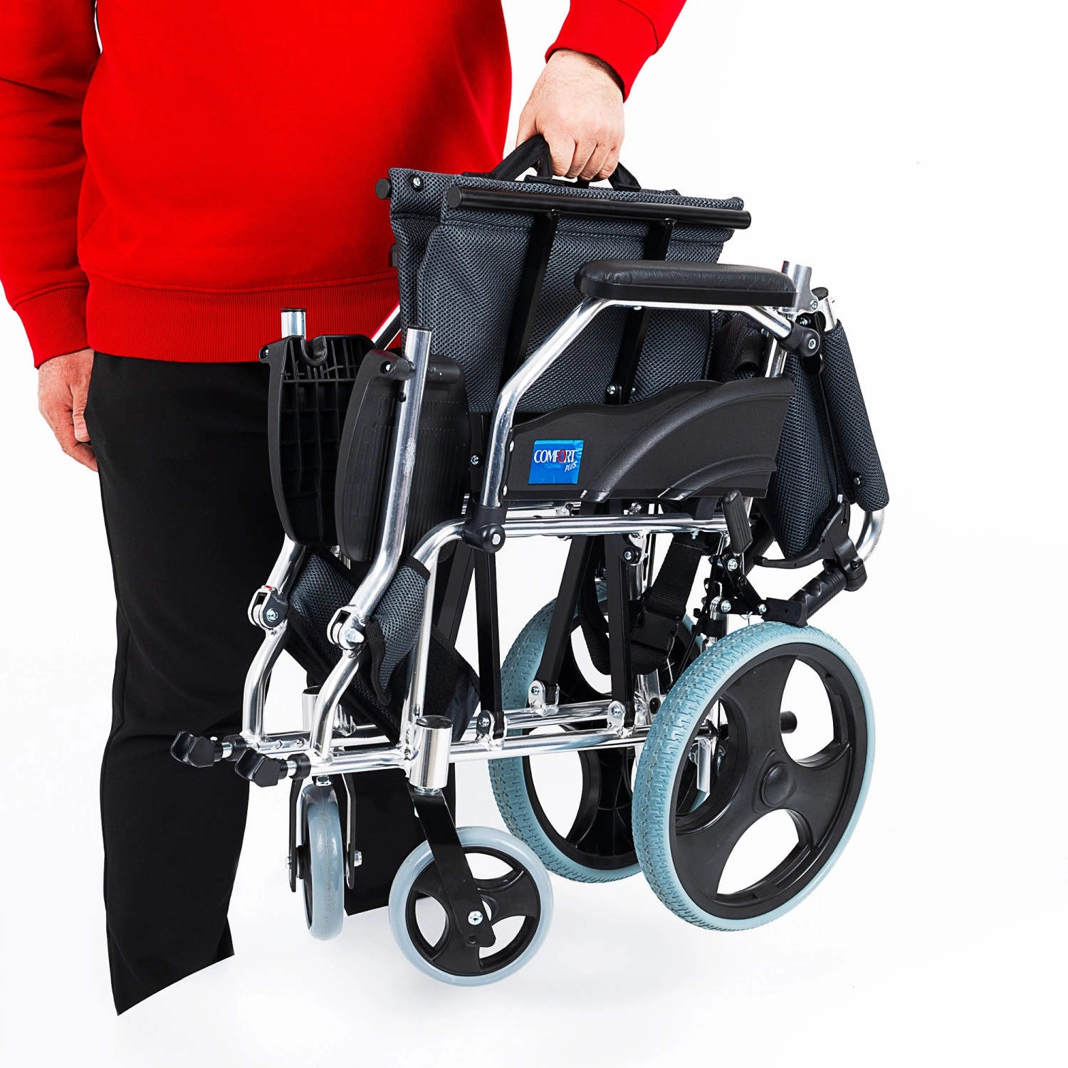 Comfort Plus KY863LABJ-A12 Alüminyum Transfer Özellikli Tekerlekli Sandalye Füme