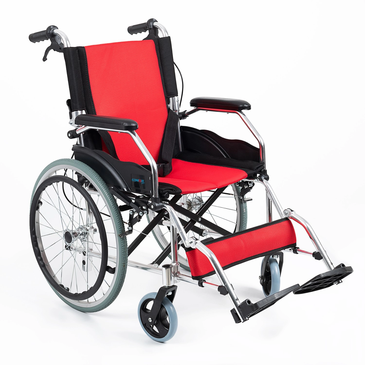 Comfort Plus KY863LAJ-A20 Kırmızı Alüminyum Tekerlekli Sandalye