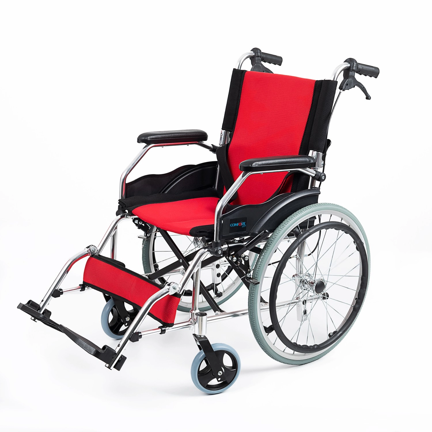 Comfort Plus KY863LAJ-A20 Kırmızı Alüminyum Tekerlekli Sandalye