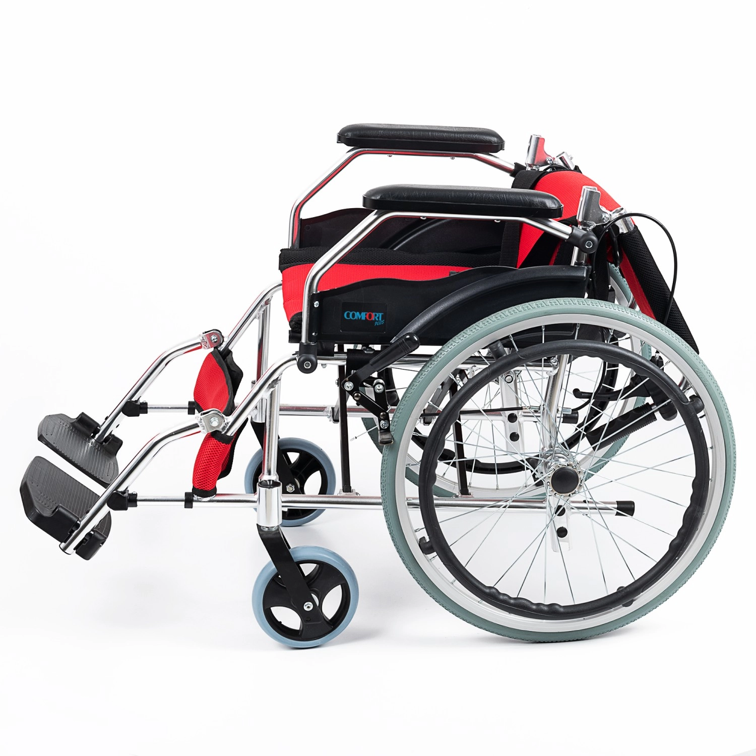 Comfort Plus KY863LAJ-A20 Kırmızı Alüminyum Tekerlekli Sandalye