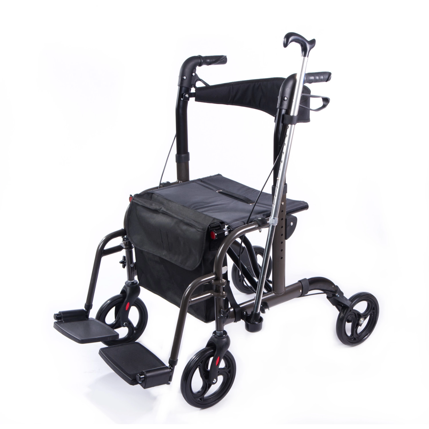 Comfort Plus DM-9124 Lüx Ayak Pedallı Alüminyum Rolatör (Hem Rolatör Hem Tekerlekli Sandalye)