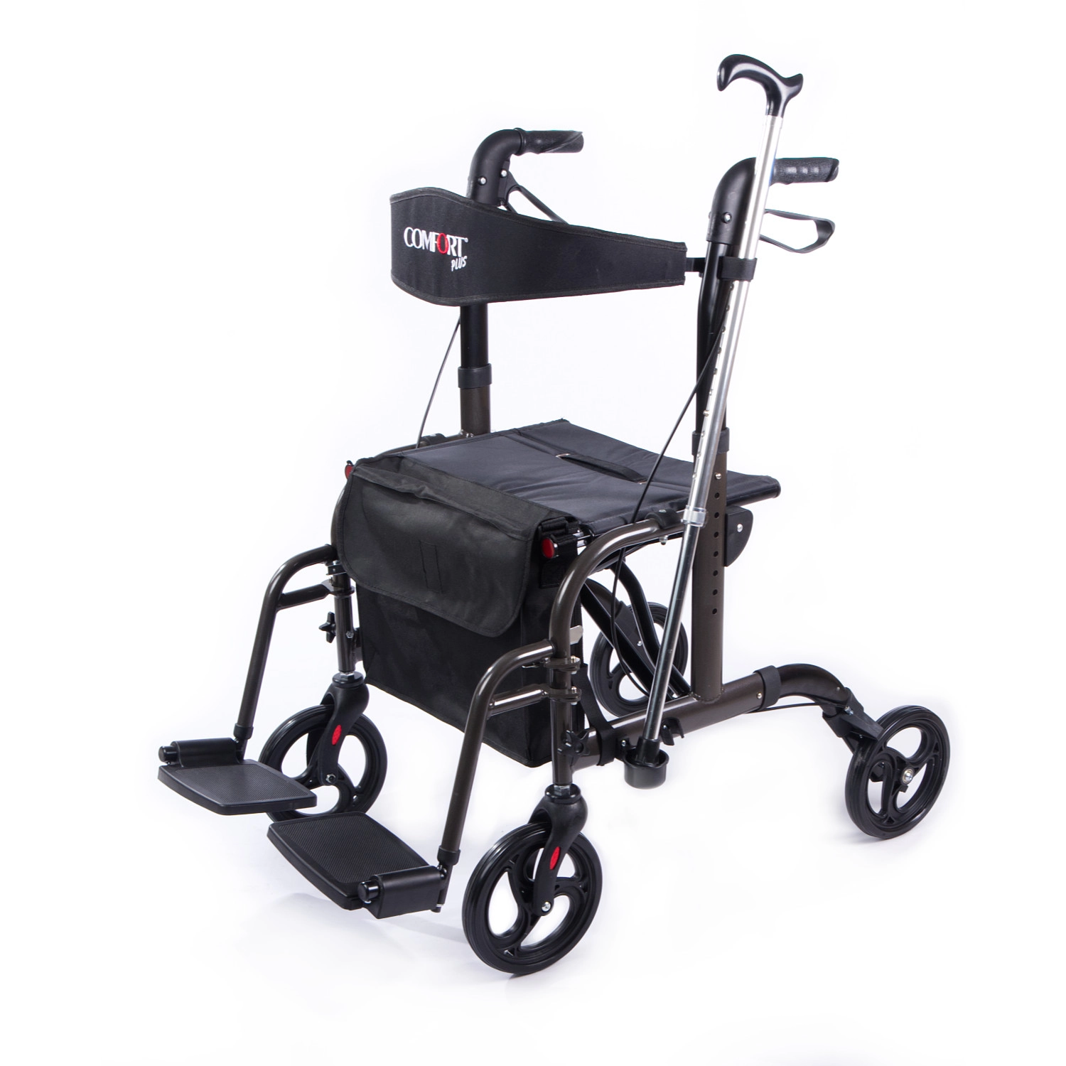 Comfort Plus DM-9124 Lüx Ayak Pedallı Alüminyum Rolatör (Hem Rolatör Hem Tekerlekli Sandalye)