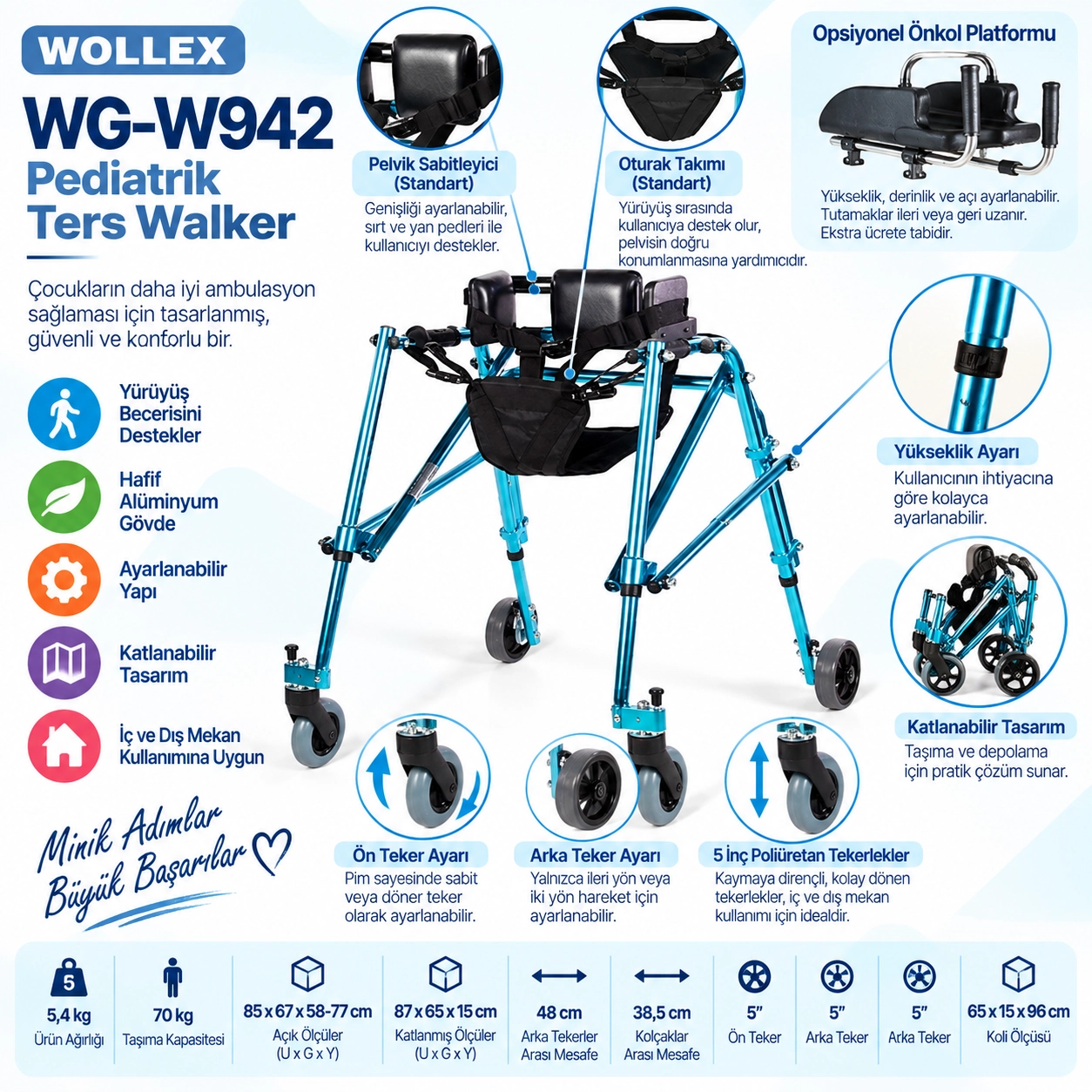 WG-W942 Pediatrik Walker