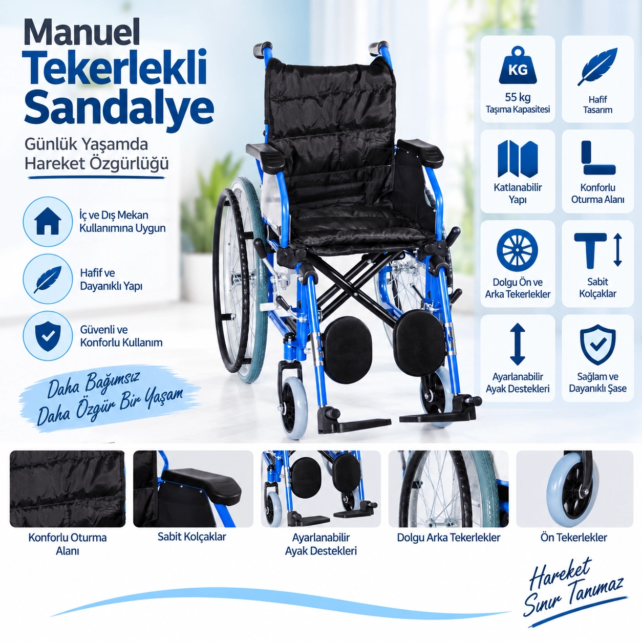 Comfort Plus KY980AC-35 Özellikli Çocuk Tekerlekli Sandalye