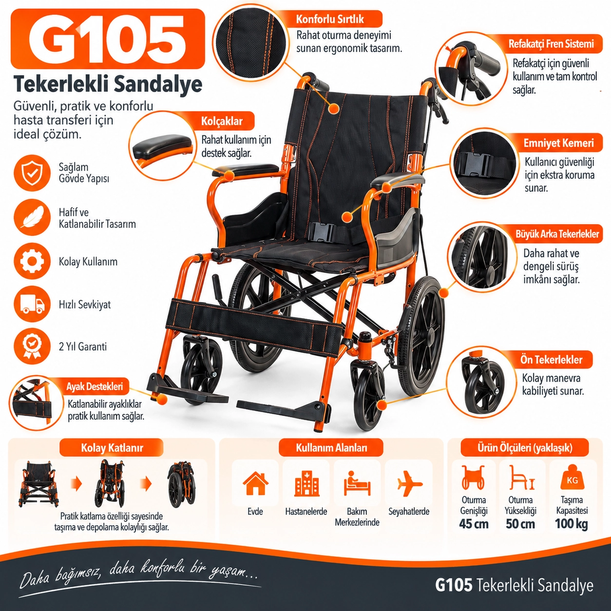 Golfi G105 Transfer Sandalyesi