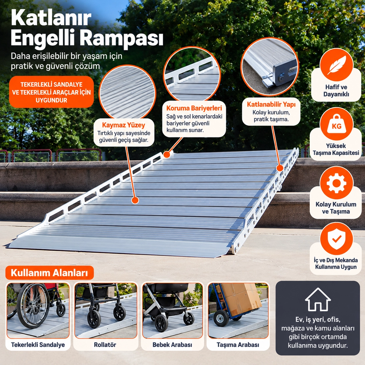 Katlanır Engelli Rampası