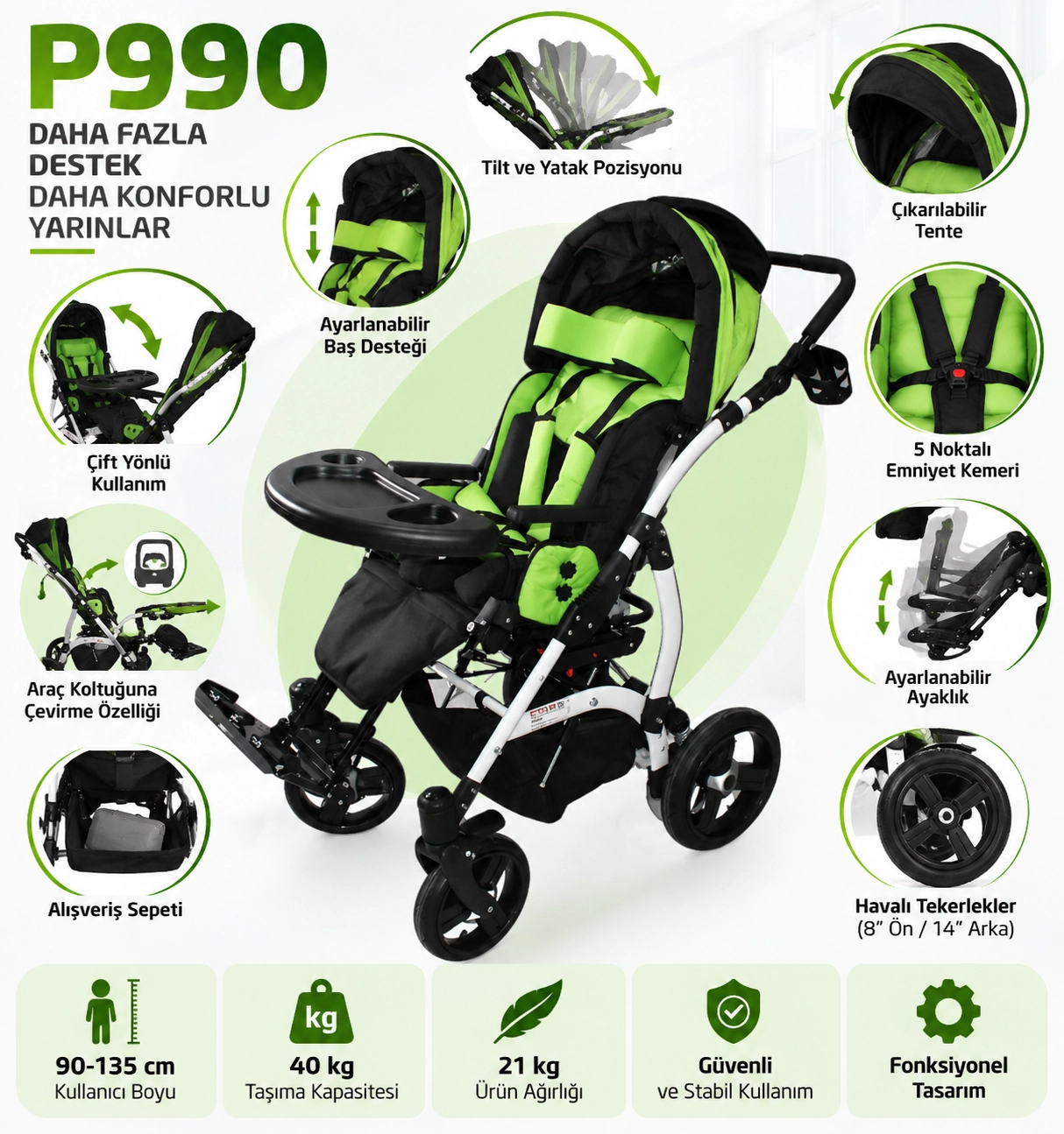 Poylin P990 Buggy Engelli Bebek Puseti