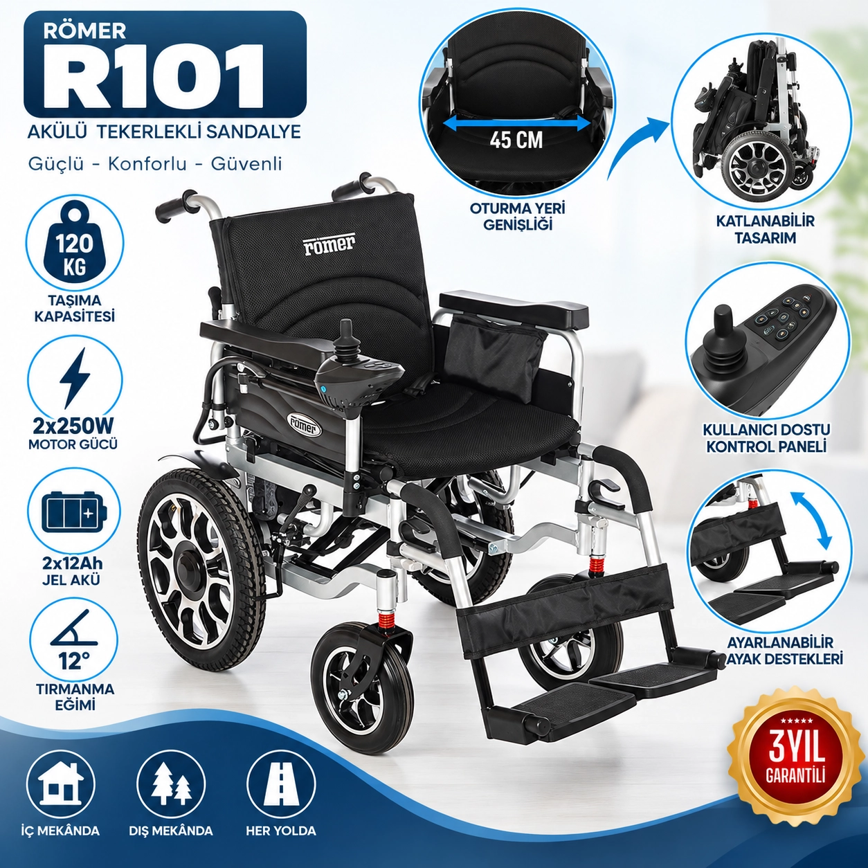 RÖMER R101 Akülü Tekerlekli Sandalye
