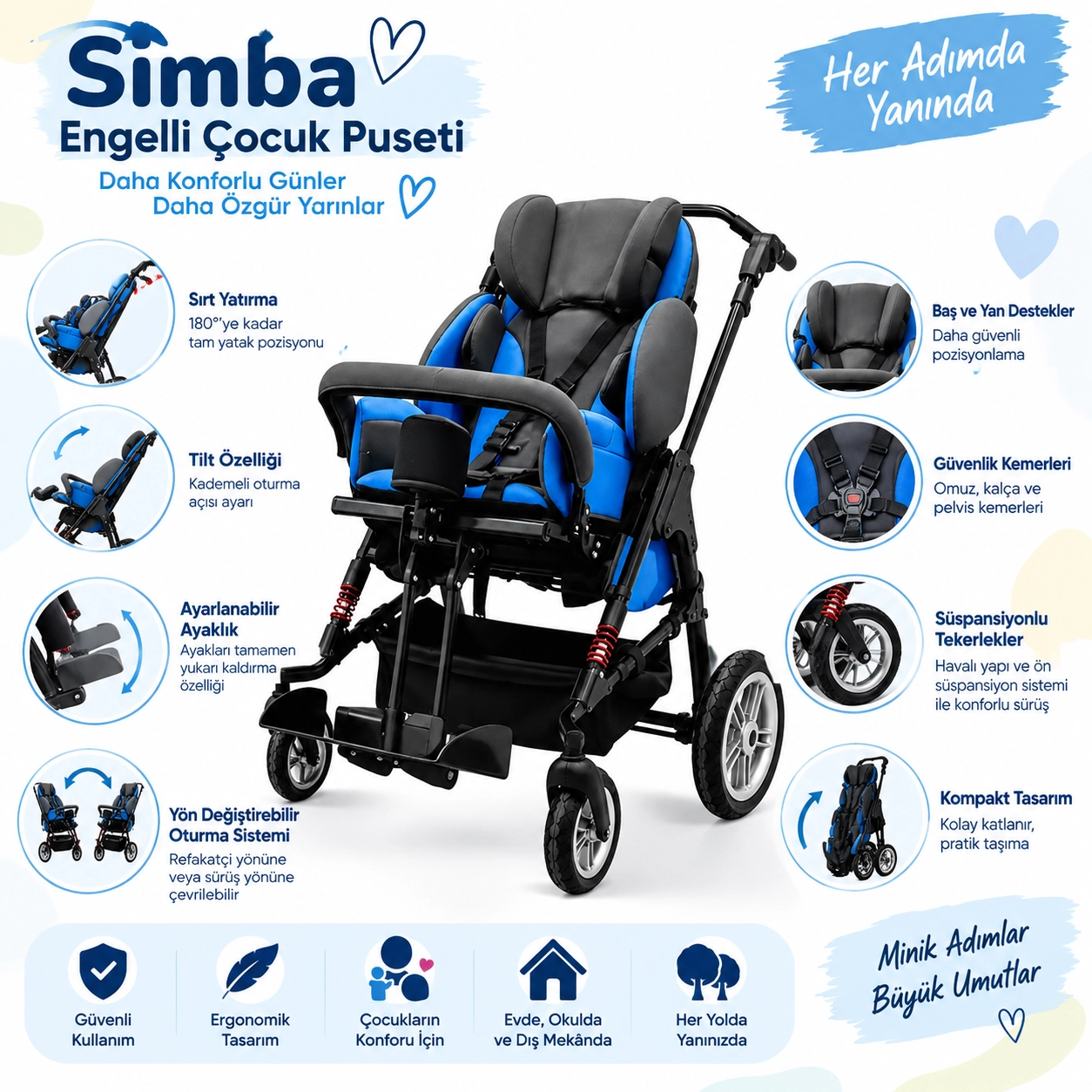 Simba Engelli Çocuk Puseti