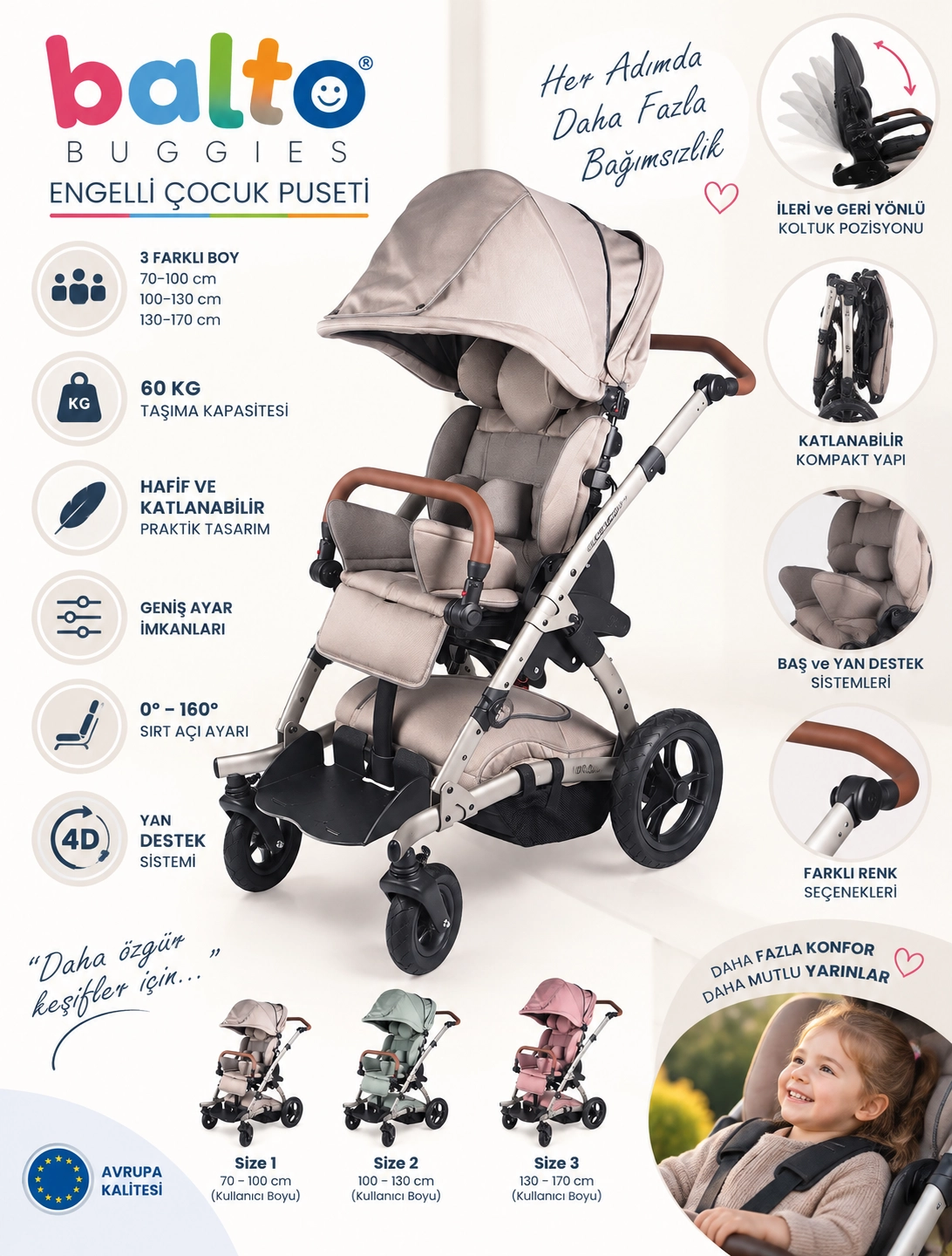 Balto Buggies Engelli Çocuk Puseti