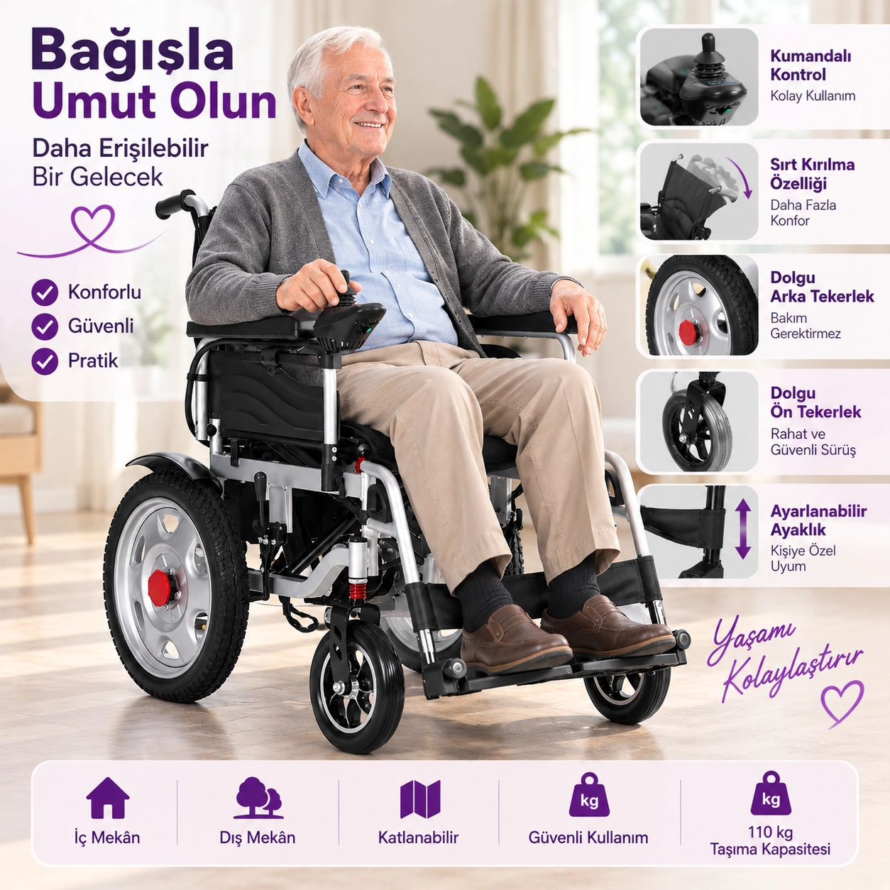 Müge Anlı Akülü Tekerlekli Sandalye Bağışı