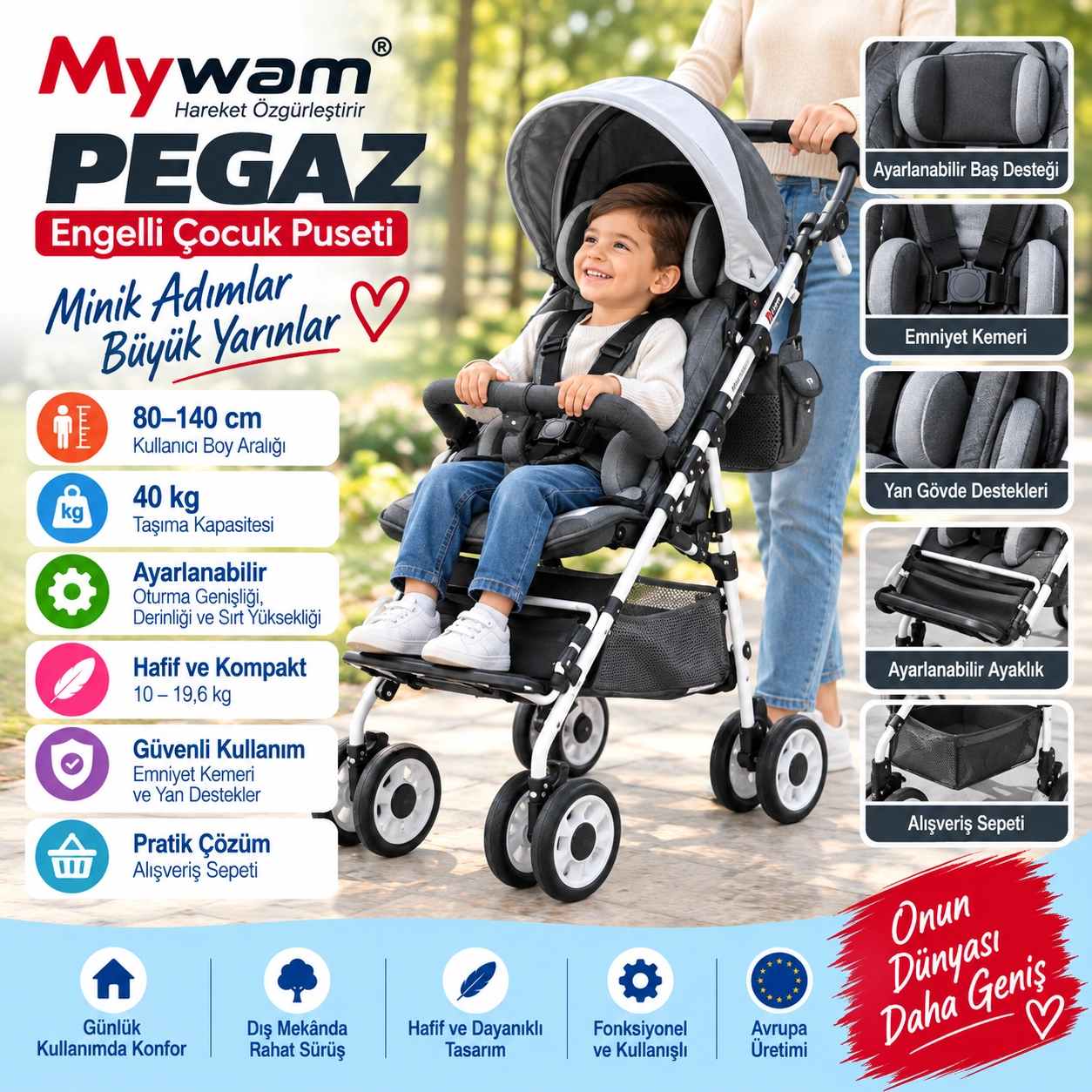 Mywam Pegaz Engelli Çocuk Puseti