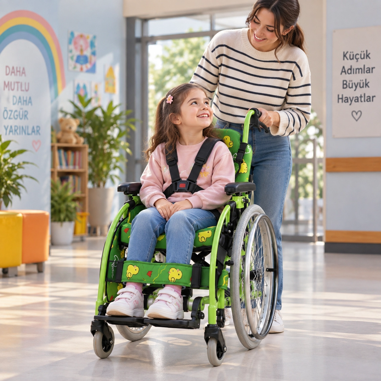 Poylin P981 Pediatrik Çocuk Tekerlekli Sandalyesi