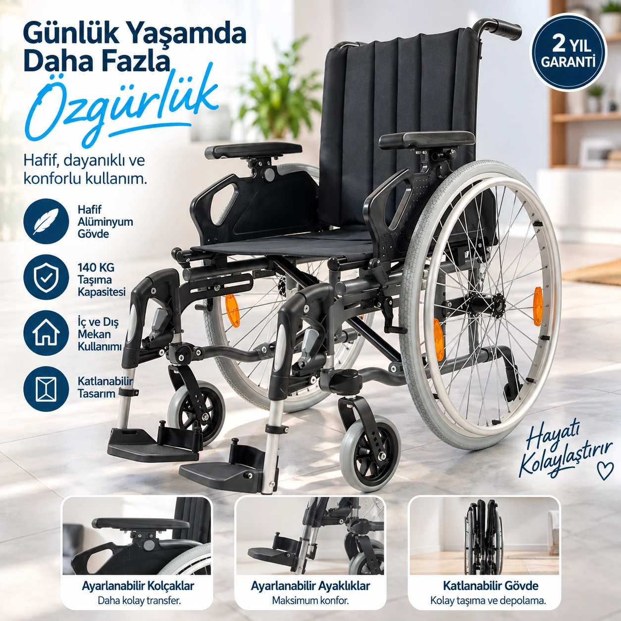 Breezy Exigo 20 Alüminyum Manuel Tekerlekli Sandalye