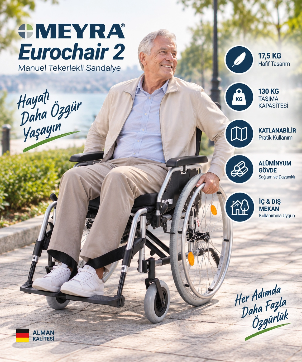 Meyra Eurochair 2 Manuel Tekerlekli Sandalye