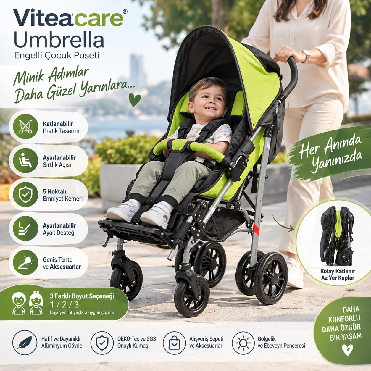 Viteacare Umbrella Engelli Çocuk Puseti
