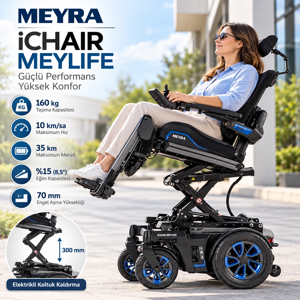 Meyra İchair Meylıfe 1.650 Akülü Tekerlekli Sandalye