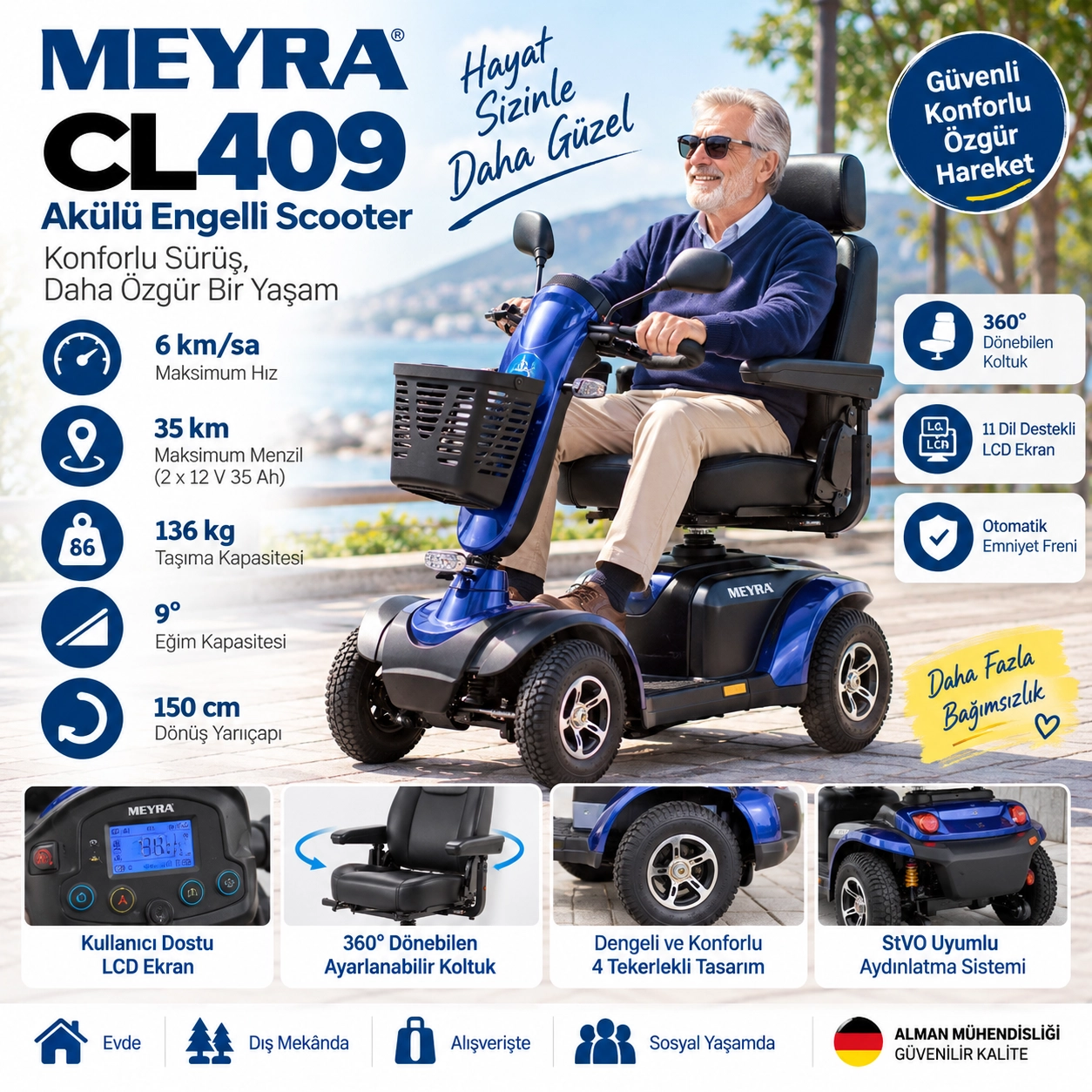 Meyra CL409 Engelli Scooter