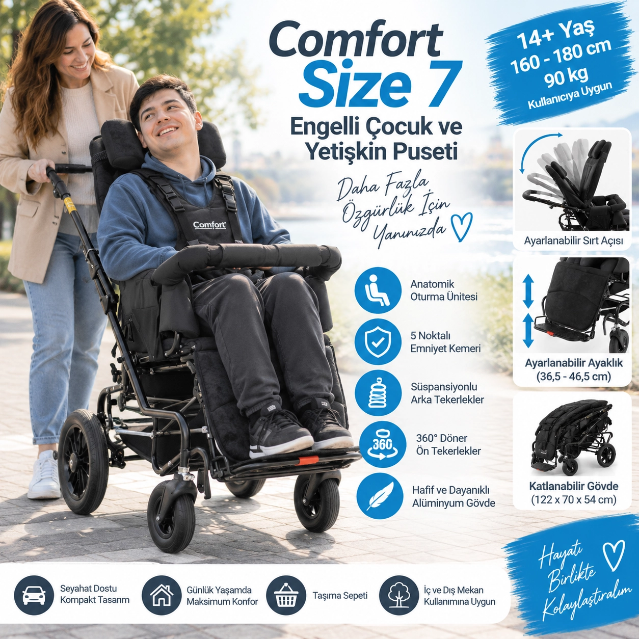 Comfort Size 7 Engelli Çocuk ve Yetişkin Puseti