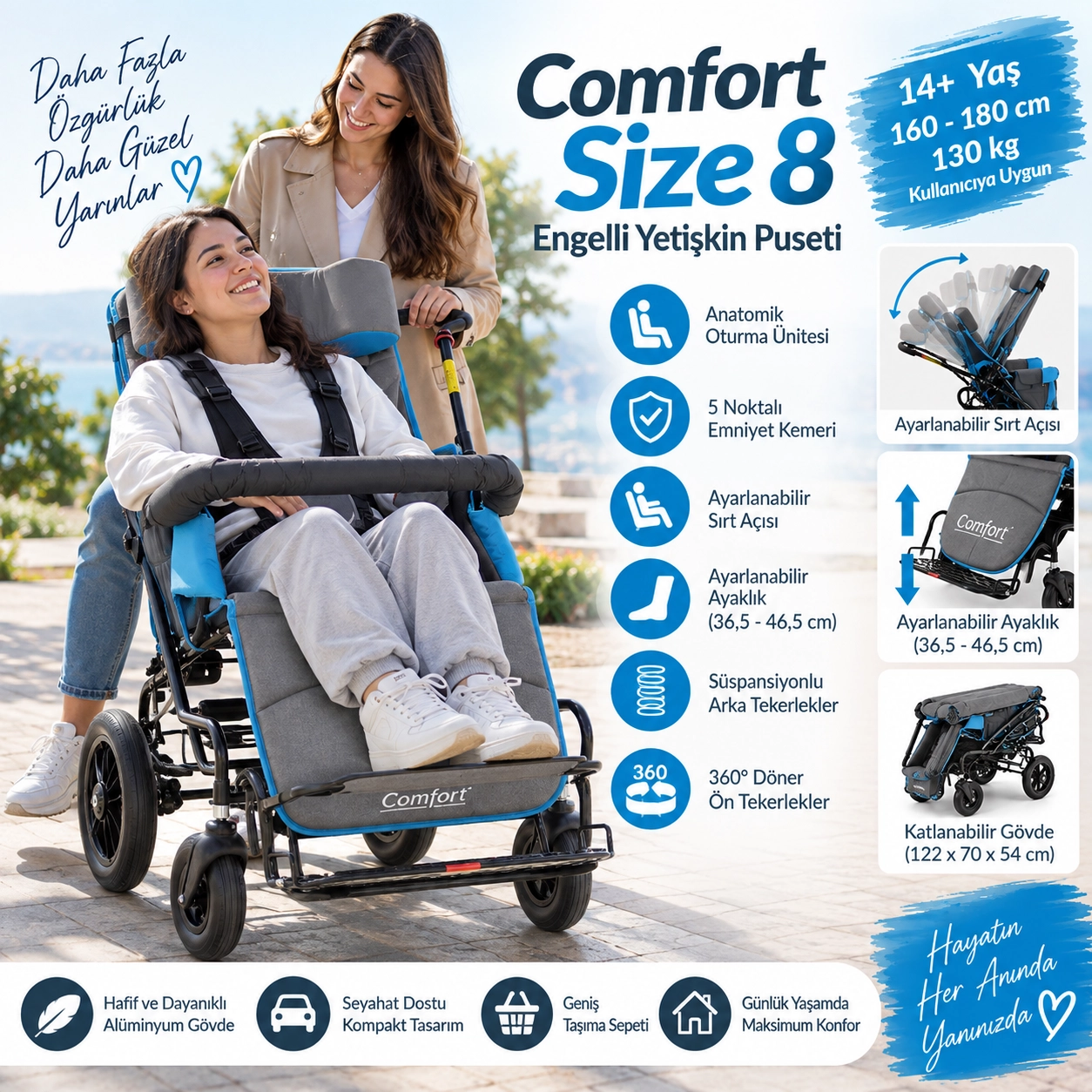 Comfort Size 8 Engelli Yetişkin Puseti