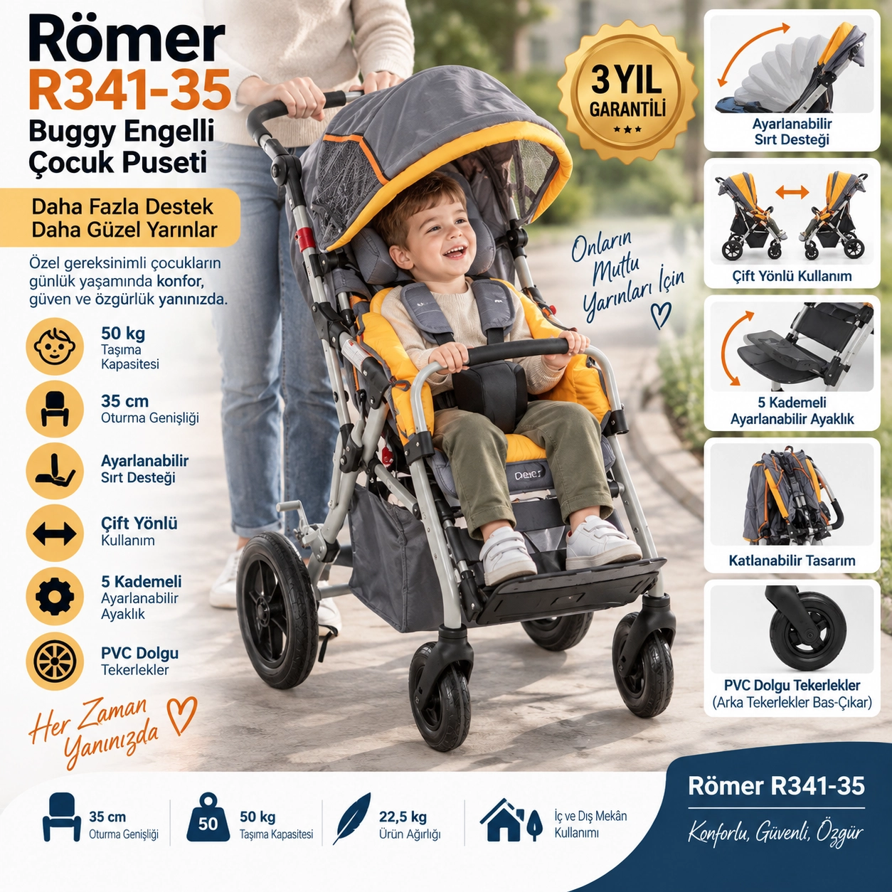 Römer R341-35 Buggy Engelli Çocuk Puseti