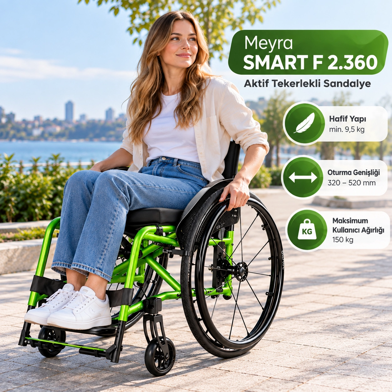 Meyra SMART F 2.360 Aktif Tekerlekli Sandalye