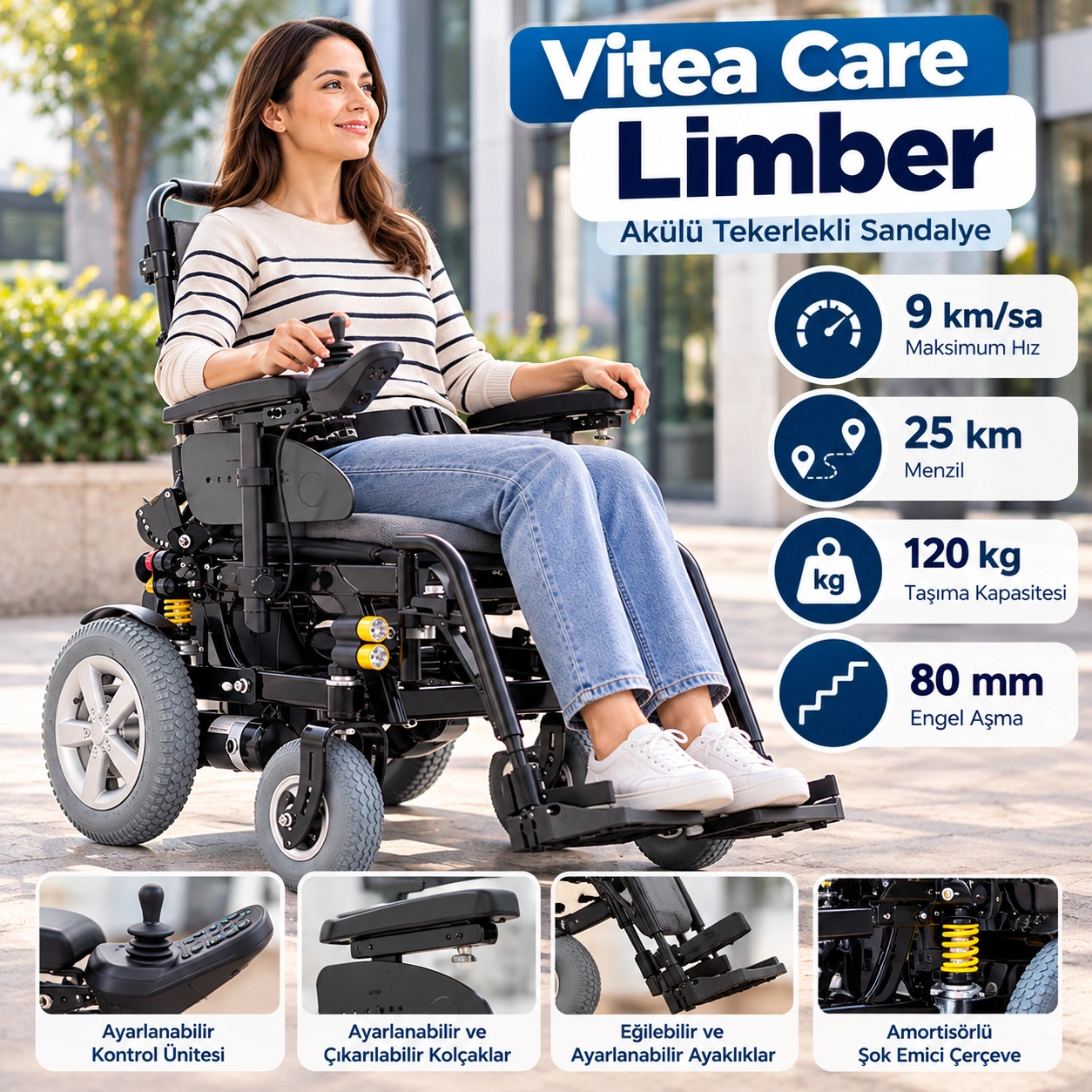Vitea Care Limber Akülü Tekerlekli Sandalye