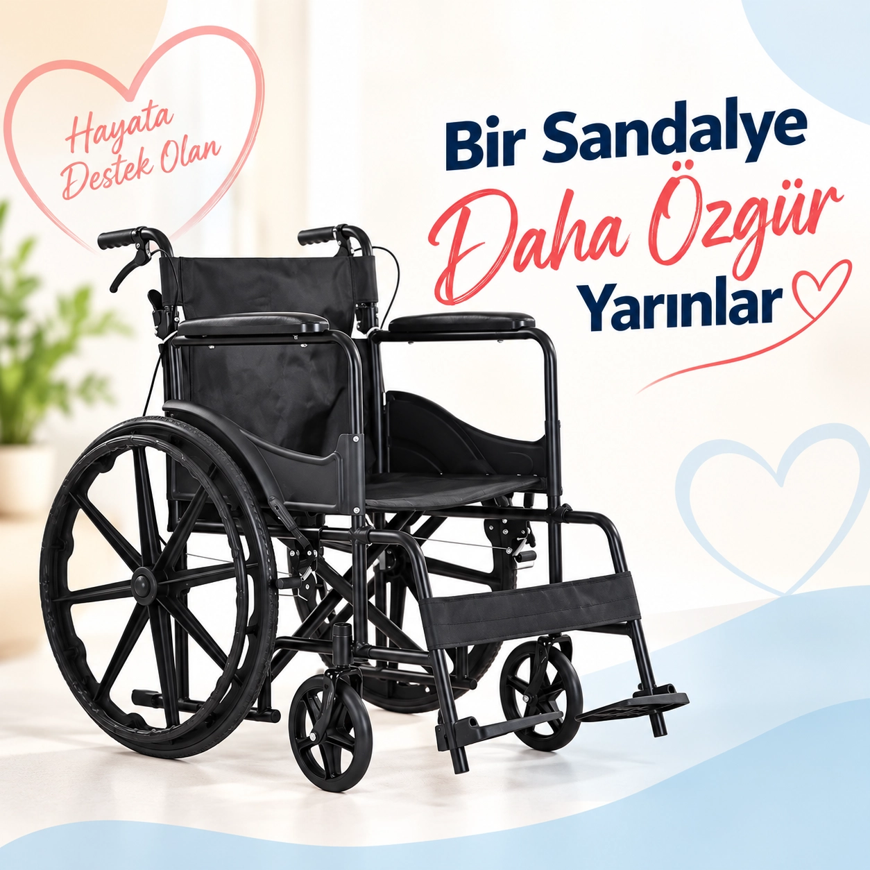 Müge Anlı Bağışına Uygun Tekerlekli Sandalye