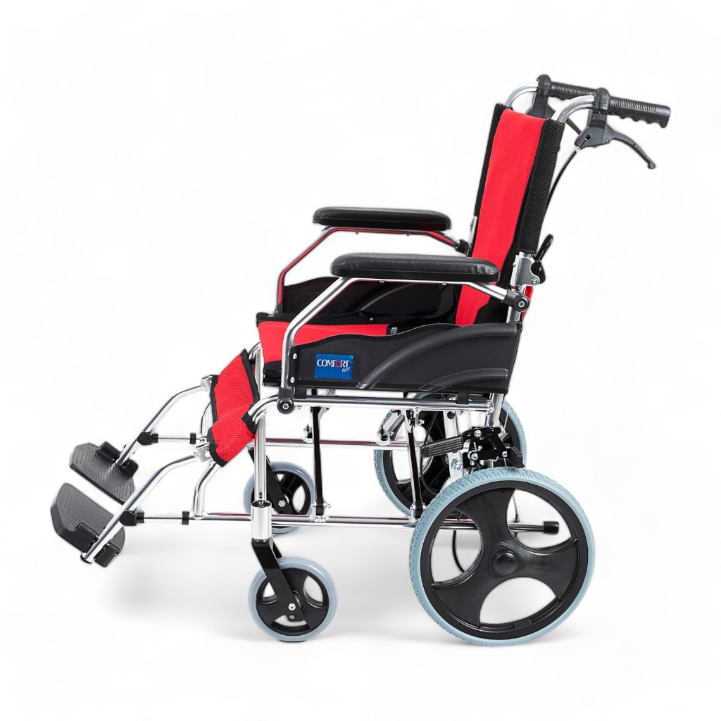 Comfort Plus KY863LABJ-A12 Alüminyum Özellikli Tekerlekli Sandalye Kırmızı