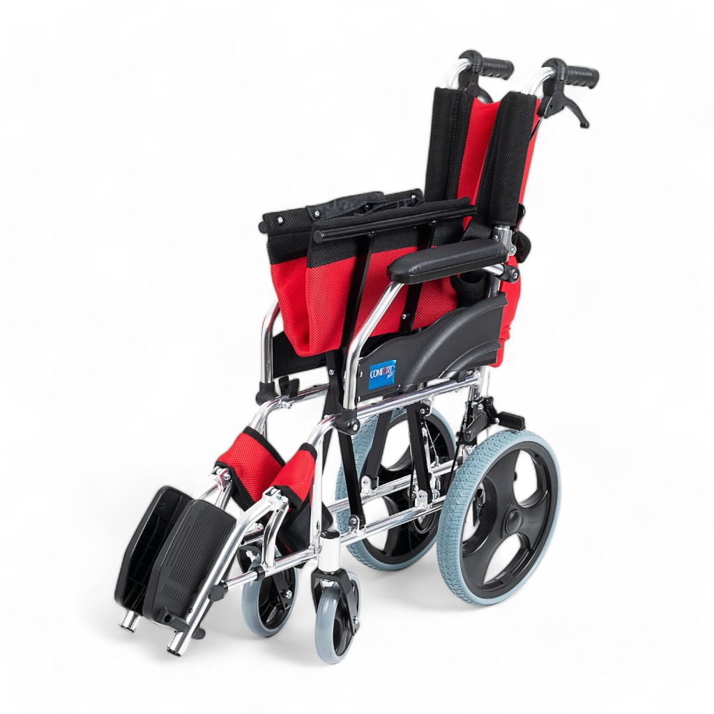 Comfort Plus KY863LABJ-A12 Alüminyum Özellikli Tekerlekli Sandalye Kırmızı
