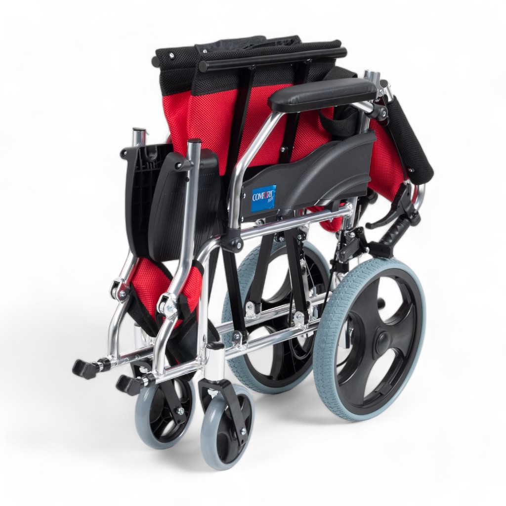 Comfort Plus KY863LABJ-A12 Alüminyum Özellikli Tekerlekli Sandalye Kırmızı