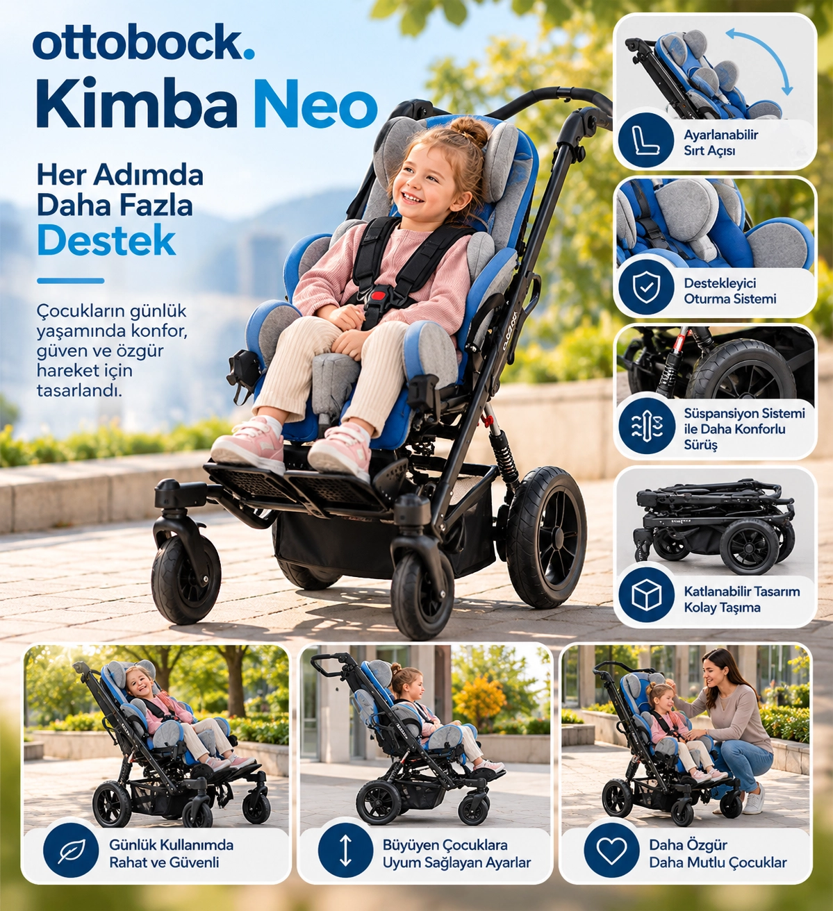 Ottobock Kimba Neo Engelli Çocuk Puseti 