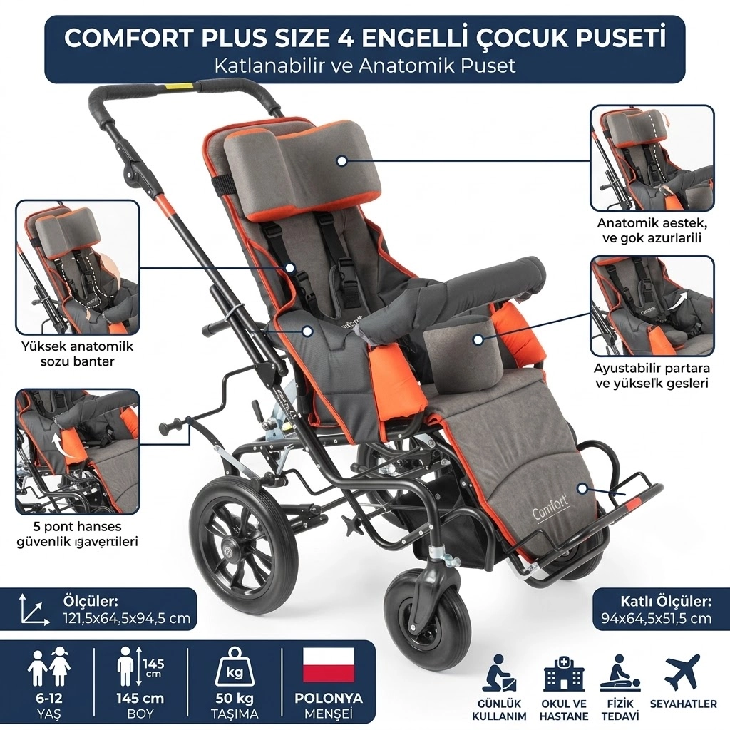 Comfort Size 4 Engelli Çocuk Puseti