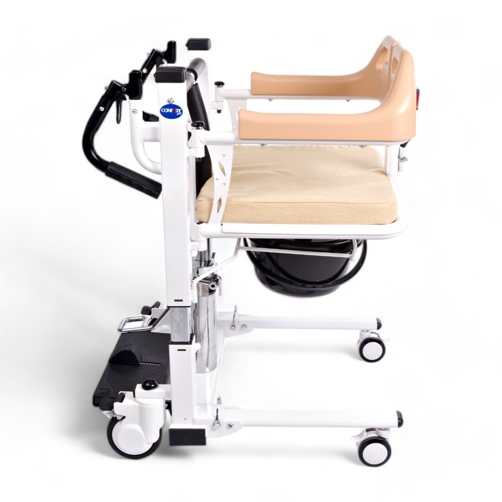 Comfort Plus DM-160 Tuvaletli Tekerlekli Sandalye (MANUEL) Ayak Pedallı
