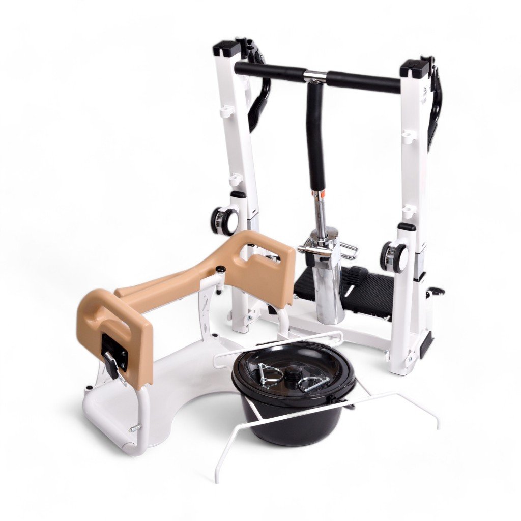 Comfort Plus DM-160 Tuvaletli Tekerlekli Sandalye (MANUEL) Ayak Pedallı