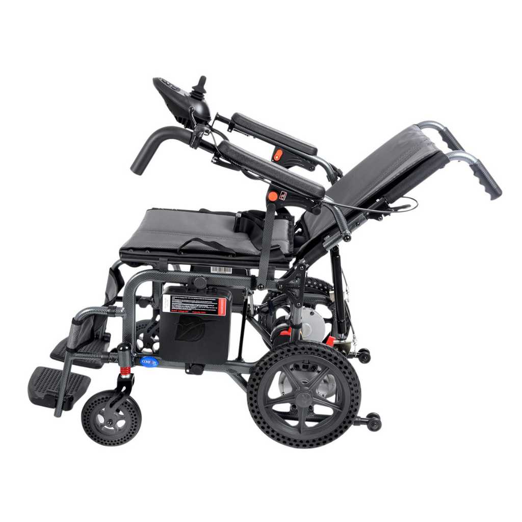 Comfort Plus DY01102 Portatif Lityum Pilli (Akülü) Tekerlekli Sandalye Baş Destekli, Sırt Yatar