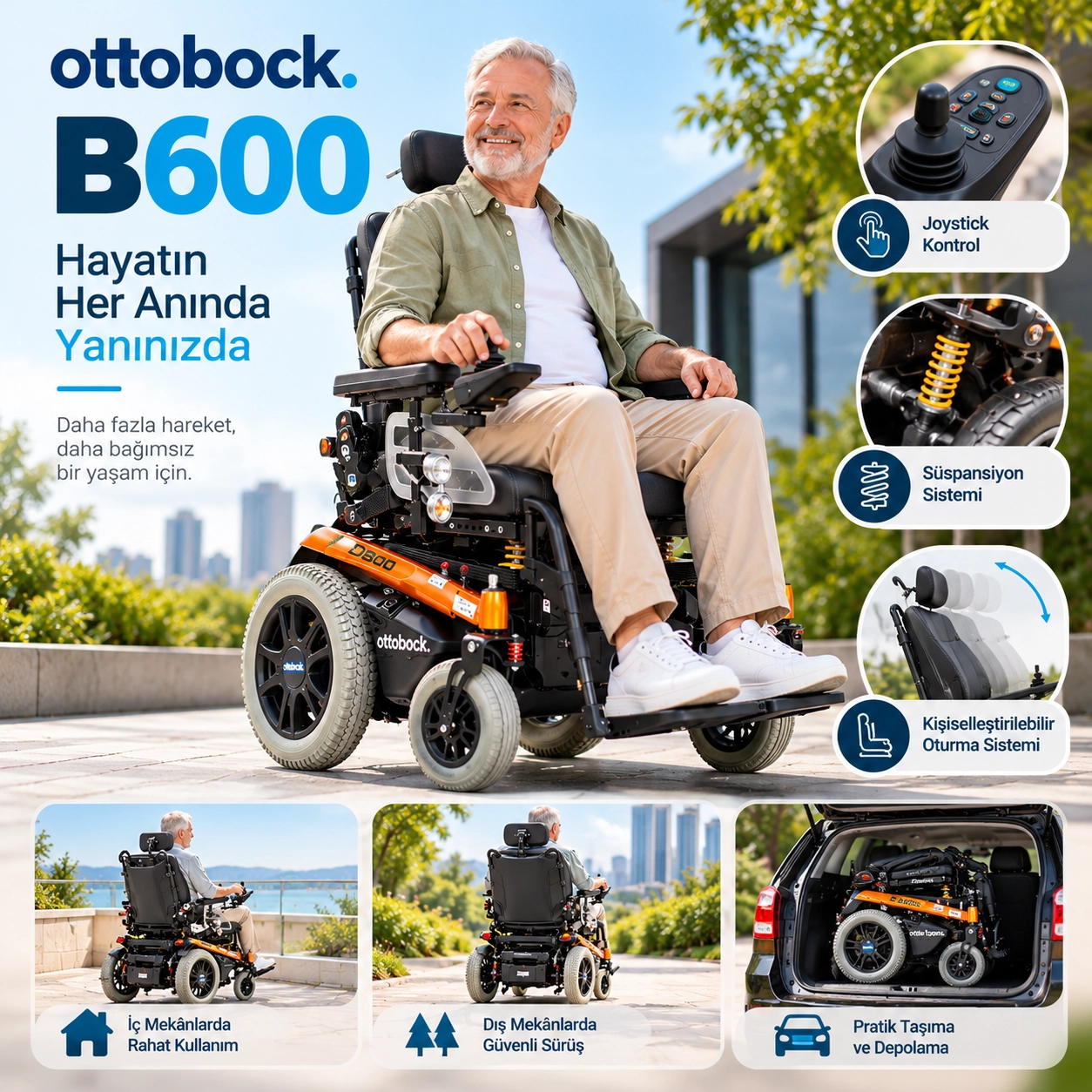 Ottobock B600 Akülü Tekerlekli Sandalye