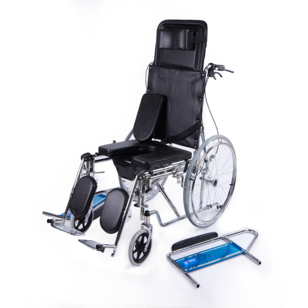 Comfort Plus KY608GC Sırtı Yatar Ayak Kalkar Tuvalet Özellikli Tekerlekli Sandalye
