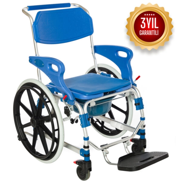 Römer R403 Mavi Büyük Tekerlekli Banyo Tuvalet Sandalyesi