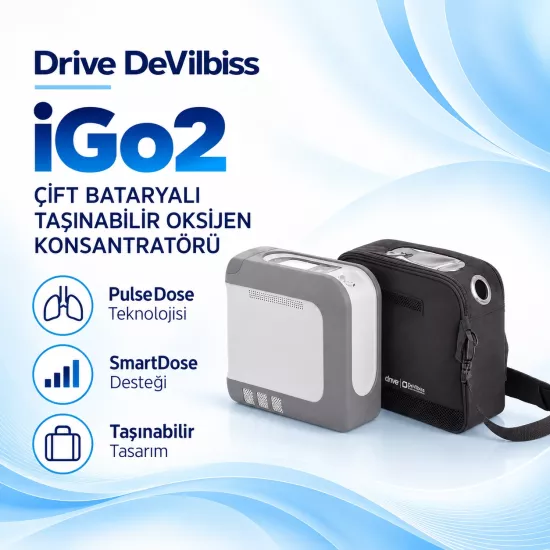 DeVilbiss iGo2 Çift Bataryalı Taşınabilir Oksijen Konsantratörü