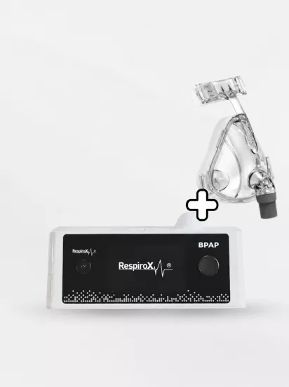 Respirox DM28-30ST-B BPAP ST cihazı; 4-30 cmH₂O basınç aralığı, rampa özelliği, SD kart desteği, maske ve nemlendirici