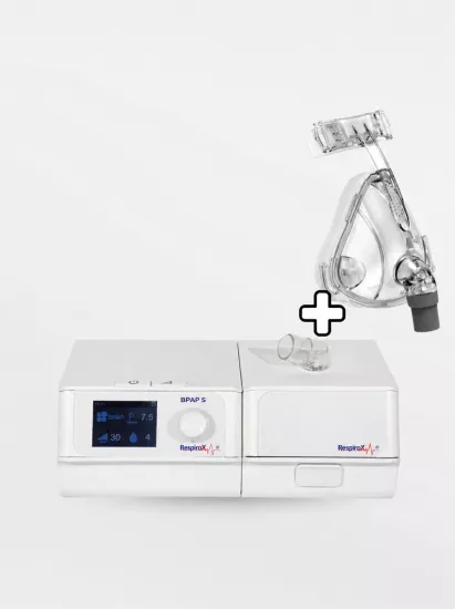 Respirox SoundSleep BiPAP S 25T Cihazı + Maske + Nemlendirici