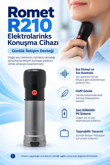 Romet R210 Elektrolarinks Konuşma Cihazı | Elektronik Ses Cihazı