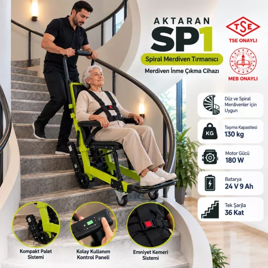 Aktaran SP1 Spiral Merdiven Tırmanıcı TSE MEB Onaylı