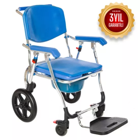 Römer R402 Mavi Tekerlekli Banyo Tuvalet Sandalyesi